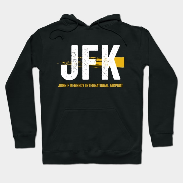 JFK Airport Code New York International Airport Hoodie by VFR Zone